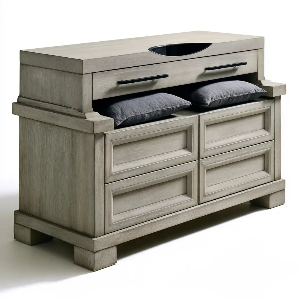 Scarpiera dal design essenziale, grigio, per la casa